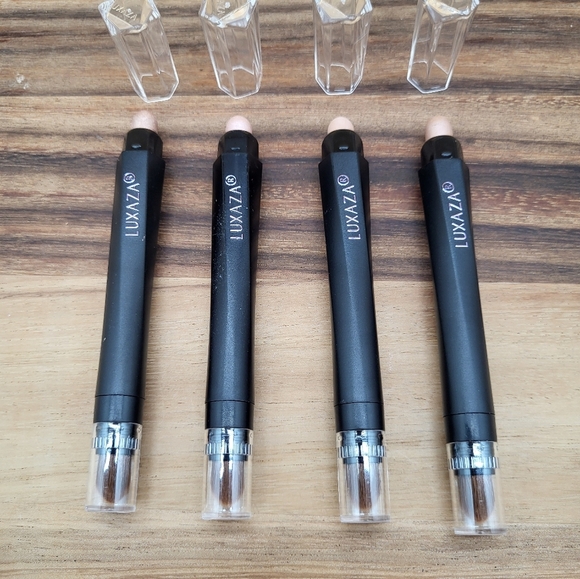 Luxaza 4-piece Eyeshadow Stick Palette with Brown Neutral Colors, New - Picture 2 of 5